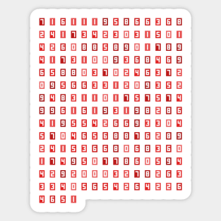 200 digit prime number (red rectangles) Sticker